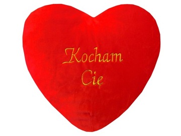 mega OGROMNE SERCE / PODUSZKA PLUSZOWA 2w1 haft KOCHAM CIĘ upominek