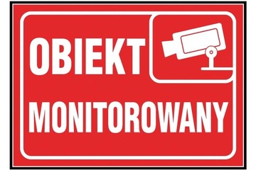 ZNAK BHP - OBIEKT MONITOROWANY TABLICA PCV 15x21 cm
