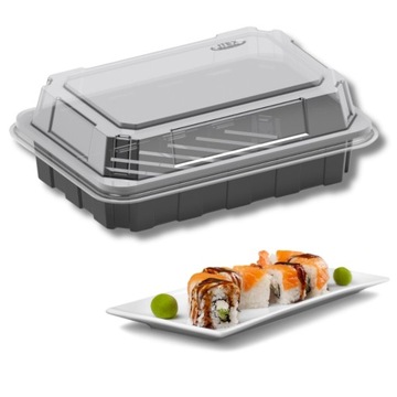Pojemnik pudełka na sushi z pokrywkami opakowanie