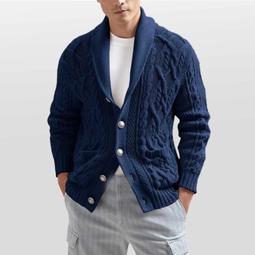 New Men's Cardigan Sweater Autumn Winter Knitted C