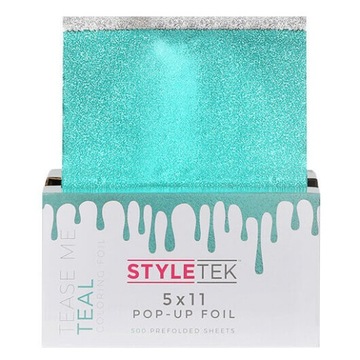FOLIA ALUMINIOWA STYLETEK PUDEŁKO 500SZT TEAL (MORSKI)