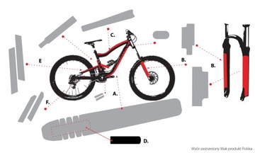 Матовая защитная пленка для велосипеда для скоростного спуска - эндуро.