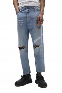Pull & Bear fhc RIPPED jeansowe SPODNIE W34 XXJ