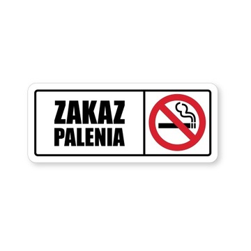 Naklejka ZAKAZ PALENIA 25x10,5 cm
