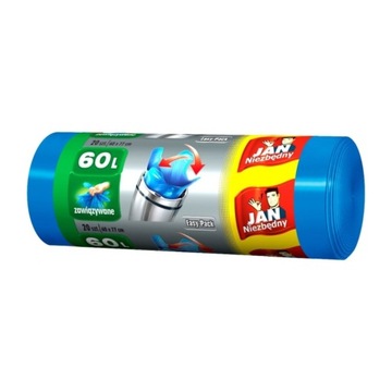 Worki na śmieci Easy Pack Jan Niezbędny 60l 20szt