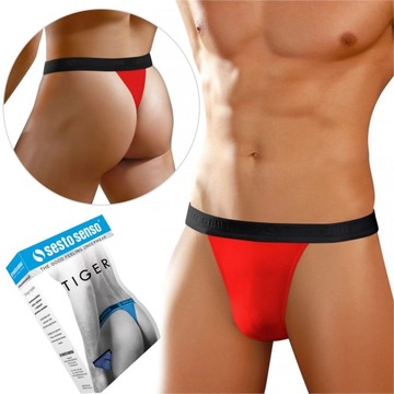 Stringi Męskie Tiger STM01 czerwony Sesto Senso (S)