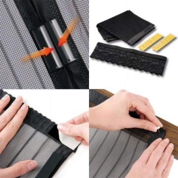 БЕЛАЯ МАГНИТНАЯ ДВЕРНАЯ МОСКИТНАЯ СЕТКА 130 x 220