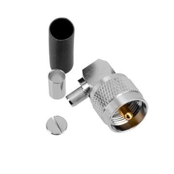 УГЛОВАЯ ЗАГЛУШКА UC-1 CRIMP RG58 RF5 H155 ПТФЭ/золото