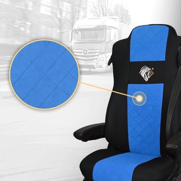 Pokrowce na fotele MERCEDES ACTROS MP4, MP5 NIEBIESKI