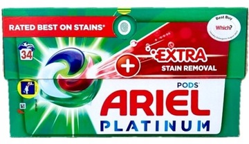 Ariel Platinum PODS + Extra Stain Removar 34 sztuk