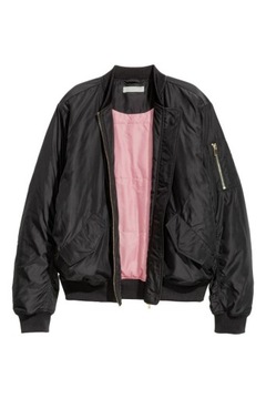 H&M bomberka czarna kurtka bomber oversize XS