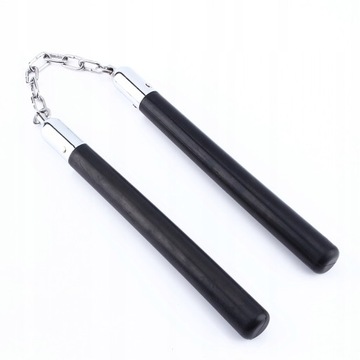 Rubber nunchucks for martial arts training