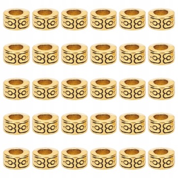 30шт модные бусины для волос из сплава для бороды своими руками