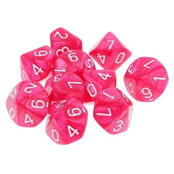 10pcs Multi Sided with Numbers Game Dies Toy for Boys Rose