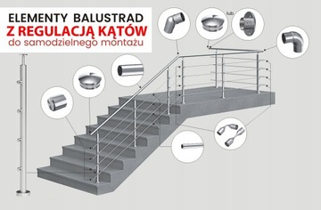 Колено шарнирное для Ø42,4 x 2,0 мм, модель 0302, нержавеющая сталь AISI 304.