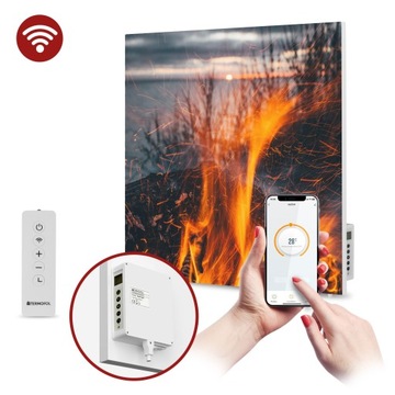 DEKORACYJNY PANEL GRZEWCZY na podczerwień o mocy 350W z WIFI