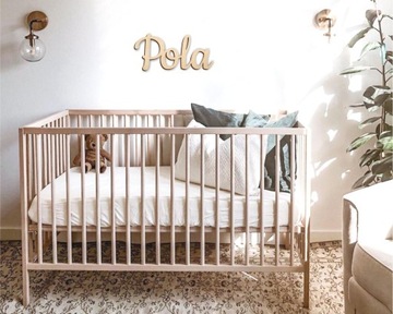 Деревянная надпись Любое имя ребенка на стене двери, 4-5 букв Nikoś POLA