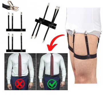 Оригинальные черные подтяжки для удержания рубашки.