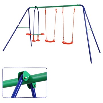 САДОВЫЕ КАЧЕЛИ ДЛЯ ДЕТЕЙ ИГРОВАЯ ПЛОЩАДКА 3 КАЧЕЛИ