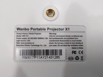 Светодиодный проектор WANBO Xiaomi HD WB-TX1 X1 ПОВРЕЖДЕН