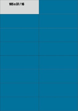 icpc Etykiety samoprzylepne 105x37 NIEBIESKIE CIEMNE