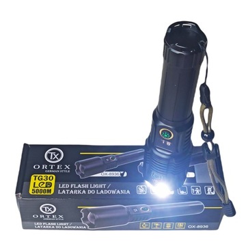Latarka klasyczna Ortex TG-30 LATARKA 5000 lm Z WYSWIETLACZEM