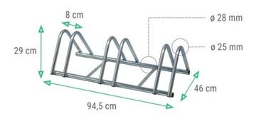 ПОЛКА ДЛЯ ВЕЛОСИПЕДОВ НА 3 ВЕЛОСИПЕДА ВЕЛОСИПЕД ZYNK PL