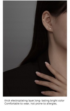 HI MAN Корейский маленький цветок из серебра 925 пробы