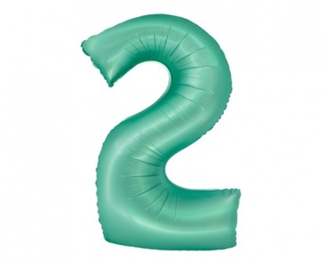 Balon Cyfra 2 Miętowa - 76 cm