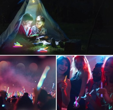 ЦВЕТНЫЕ ФЛУОРЕСЦЕНТНЫЕ СВЕТЯЩИЕСЯ палочки ЦВЕТА