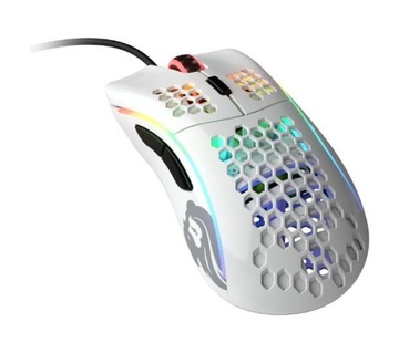 Myszka przewodowa gamingowa Glorious Model D Glossy Optyczna 12000dpi Biała