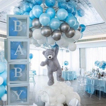 Коробки из воздушных шаров с надписью BABY, комплект, РОЗОВЫЙ