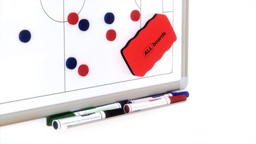 Доска тактическая ФУТБОЛ 60х40 см, магнитная тренерская доска, белый