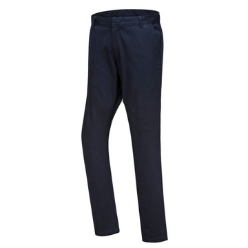 PORTWEST S232 SPODNIE CHINOSY STRETCH SLIM; CIEMNY