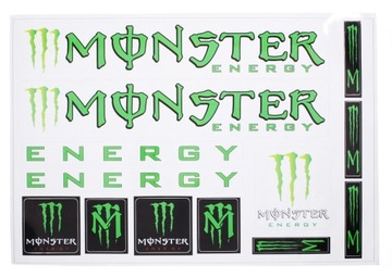 НАКЛЕЙКИ КОМПЛЕКТ НАКЛЕЕК MONSTER ENERGY 33X23CM 