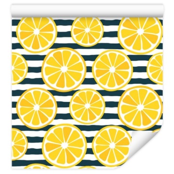 Tapeta do jadalni cytryny