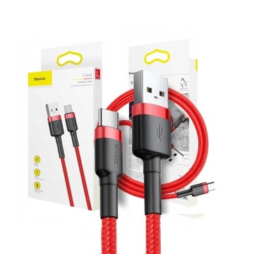 BASEUS NYLONOWY KABEL USB - USB-C QC 3.0 1m 3A