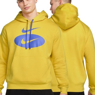 Nike bluza męska kangurka żółta dresowa ocieplana DM5458-709 L