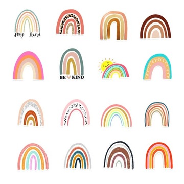 НАКЛЕЙКИ ВОДОНЕПРОНИЦАЕМЫЕ BOMB MIX RAINBOW 50 шт.