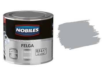 Emalia Nobiles farba do felg 0,5L srebrna
