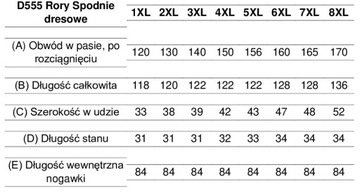 RORY-D555 Duże Spodnie Dresowe Czarne