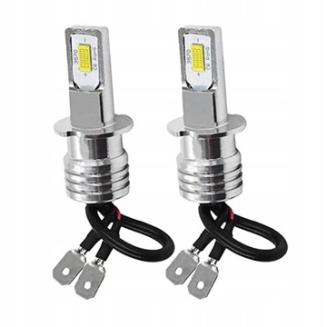 ŻARÓWKI ŚWIATŁA LED H3 12V 6000K MOCNE ŻARÓWKA x2