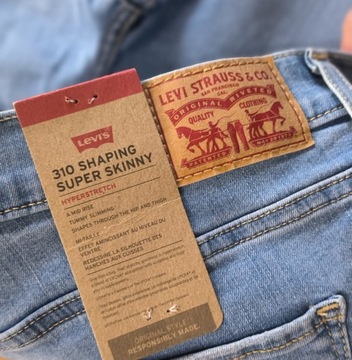 Spodnie Jeansy Damskie LEVI'S 310 SHAPING SUPER SKINNY | ROZMIAR 32/30