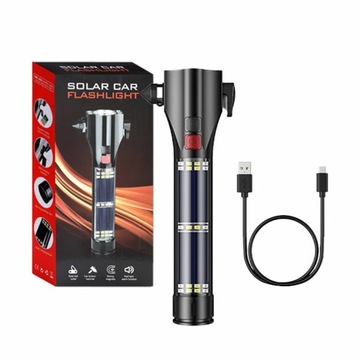 SUPERFIRE LATARKA SOLARNA WYTRZYMAŁA TAKTYCZNA 310LM 2000MAH MOCNA LED