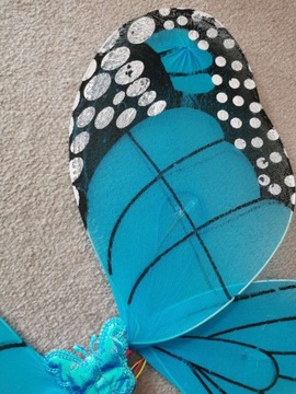 НАРЯД КОСТЮМ БАБОЧКИ С КРЫЛЬЯМИ ФЕИ ПАЧКА LED 3-9л