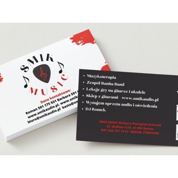 Wizytówka Druk 250 szt. + Projekt Graficzny