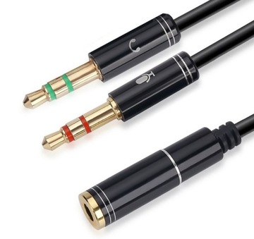 Кабель-переходник Mini Jack 3,5 мм НАУШНИКИ МИКРОФОН