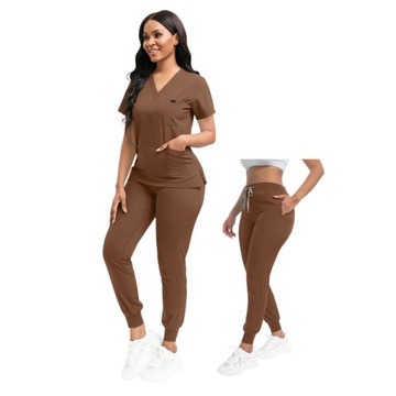 PREMIUM KOMPLET MEDYCZNY KOSZULKA SPODNIE UNIFORM DAMSKI WIELE KOLORYSTYK