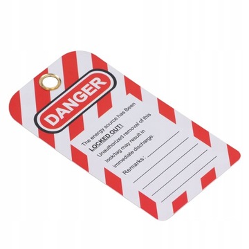 20 sztuk Lockout Tagout zestaw tagów z tworzywa