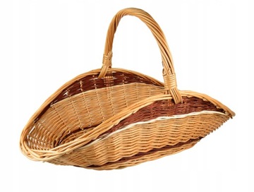 Каминная корзина плетеная ДЕРЕВЯННАЯ КОРЗИНА XL 68см